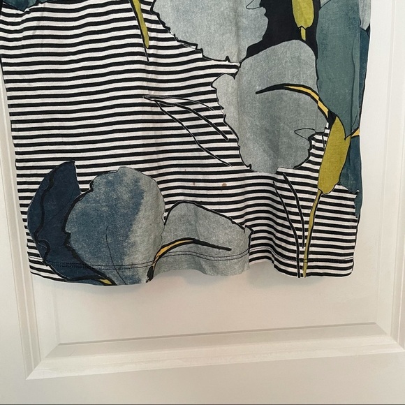 Tory Burch Cathy Print Striped Pima Cotton Shirt - Picture 6 of 6